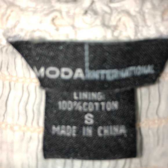 Moda International White Eyelet Dress Size Small - Picture 3 of 3